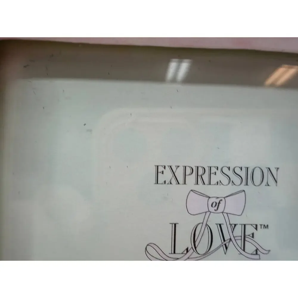Russ Baby Expression of Love Baby Photo Frame Teddy Bear 3.5x5 Hand Painted NIB